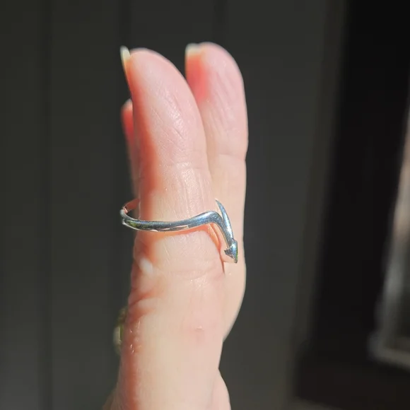 Crome diopside sterling V ring sz7.5 - Picture 6 of 8